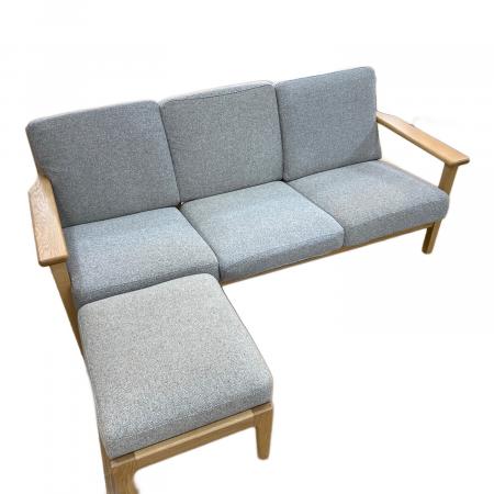 UNICO (ウニコ) オットマン付き3人掛けソファー VISKA グレー