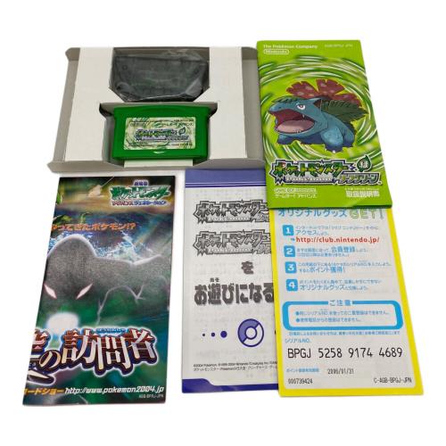 ゲームボーイアドバンス用ソフト ポケットモンスター リーフグリーン