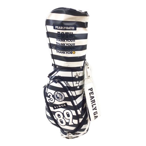 PEARLY GATES (パーリーゲイツ) キャディバッグ ホワイト×ネイビー 30