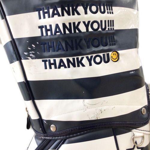 PEARLY GATES (パーリーゲイツ) キャディバッグ ホワイト×ネイビー 30