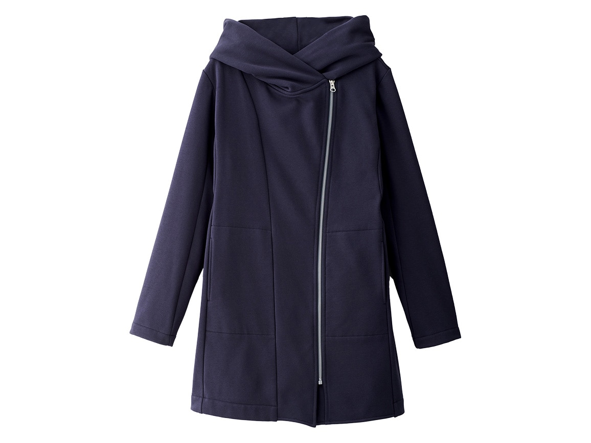 ミチコロンドンコシノ・フードデザイン裏起毛ジャケット(01_S 62_