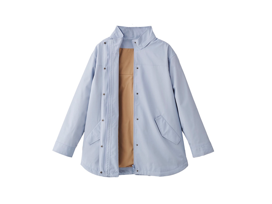 はっ水・防風フードつきコート(09_9号 66_サックス): ｜ カタログ通販