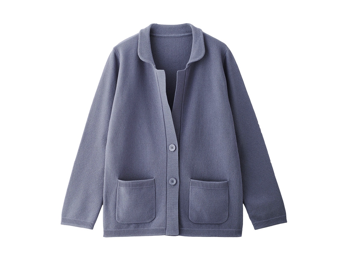 襟つきカーディガンEX(01_S 85_レンガブラウン): ｜ カタログ通販の