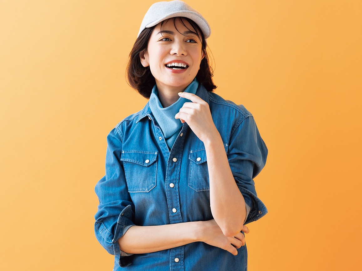 カシミヤ混つけ襟風スヌード(61_ブルー): ｜ カタログ通販のハルメク