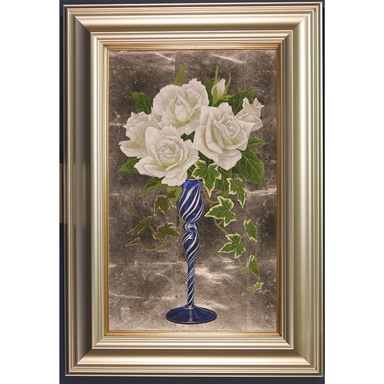 髙井美香]日本画『薔薇 WHITE』: JALショッピング｜JAL Mall