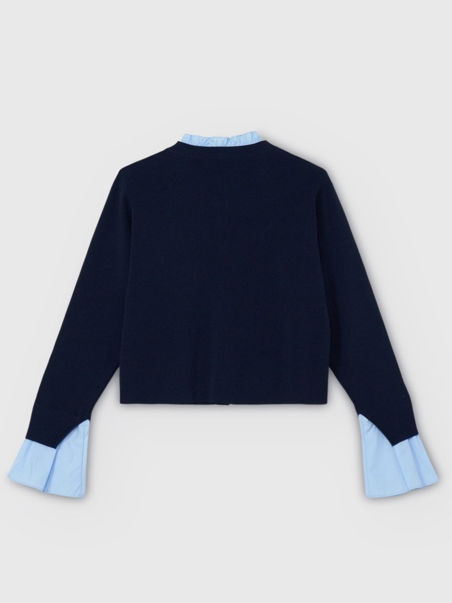 1.14 New Color】Attached collar カーディガン