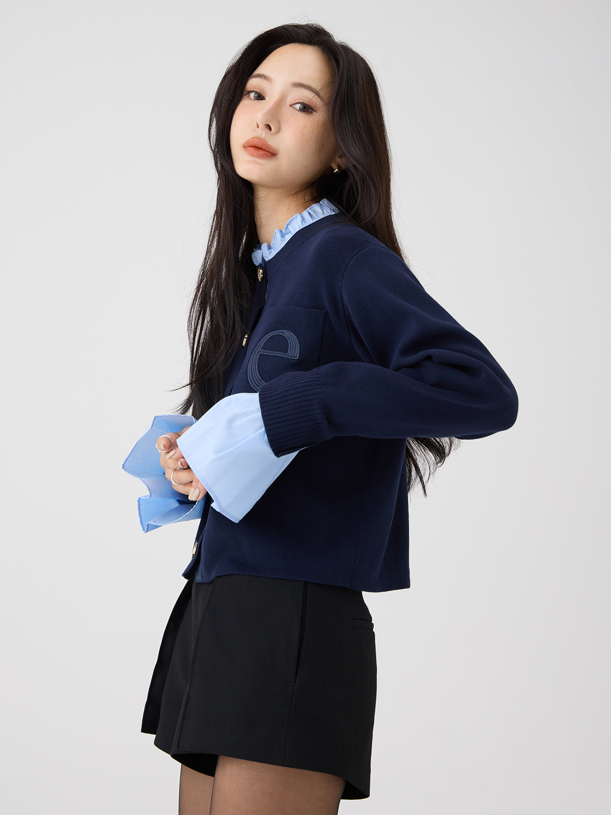 1.14 New Color】Attached collar カーディガン