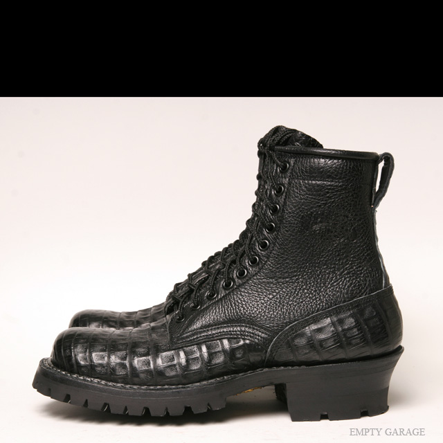 WHITE'S BOOTS SMOKE JUMPER 7 BULLHIDE / BLACK CAIMAN ワニ革