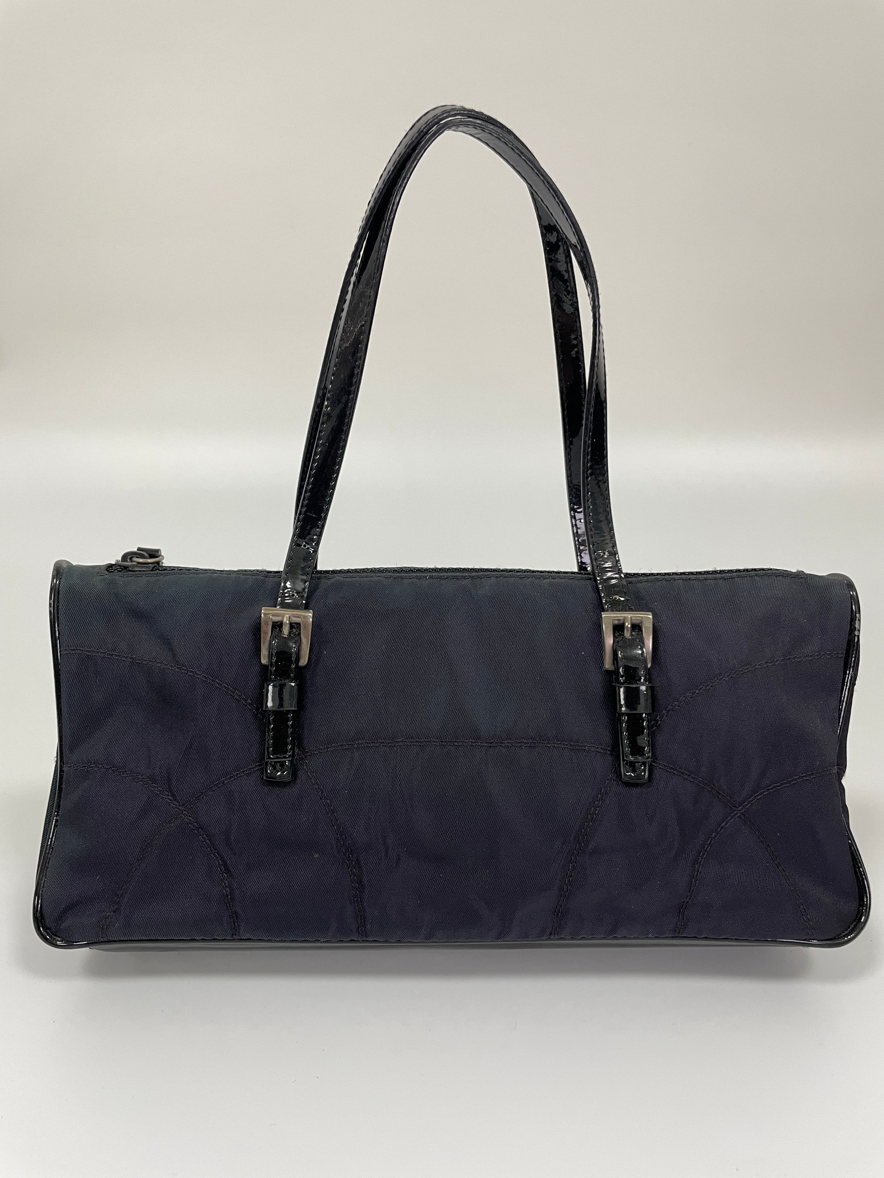 Prada Tessuto Spazzolato Bag in Indigo Prune Gradient Nylon
