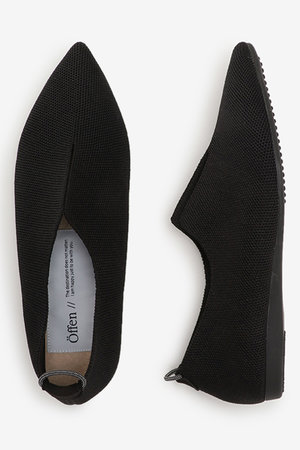 Offen(オッフェン)｜pointed-SLIT SIMP/BLACK の通販｜ELLESHOP・(エル