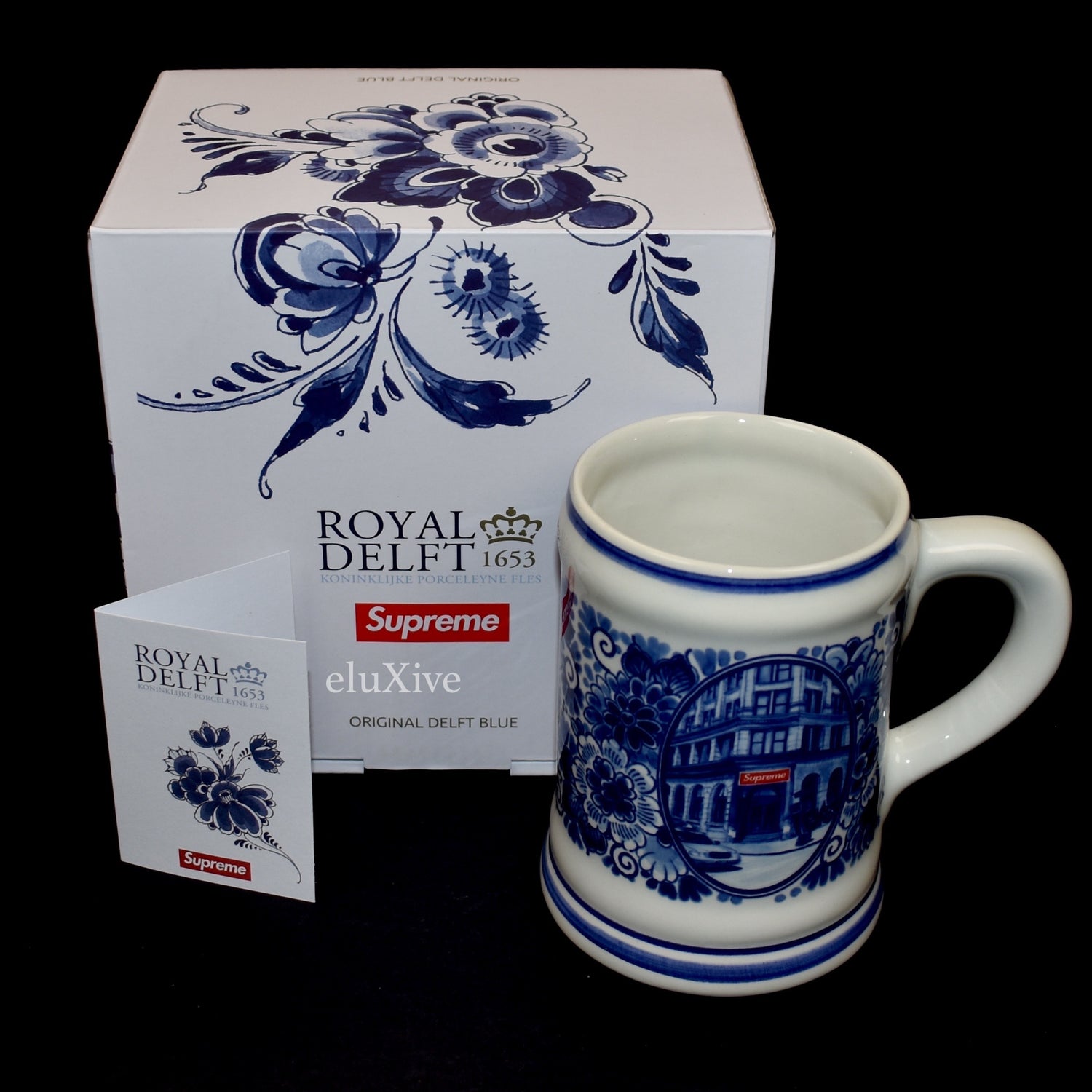 Supreme x Royal Delft - 190 Bowery Box Logo Beer Mug – eluXive