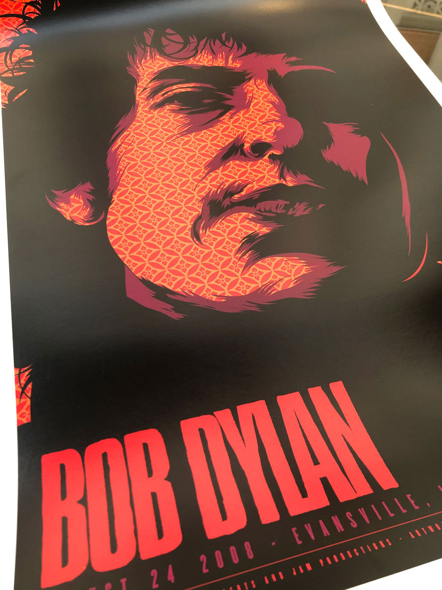 Concert poster Bob Dylan, US Tour 2008 by Ken Taylor - French