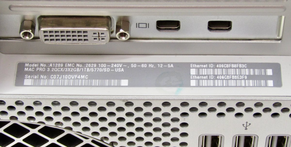 Apple Mid 2012 Mac Pro Desktop Quad-Core 3.2GHz 16GB Radeon HD