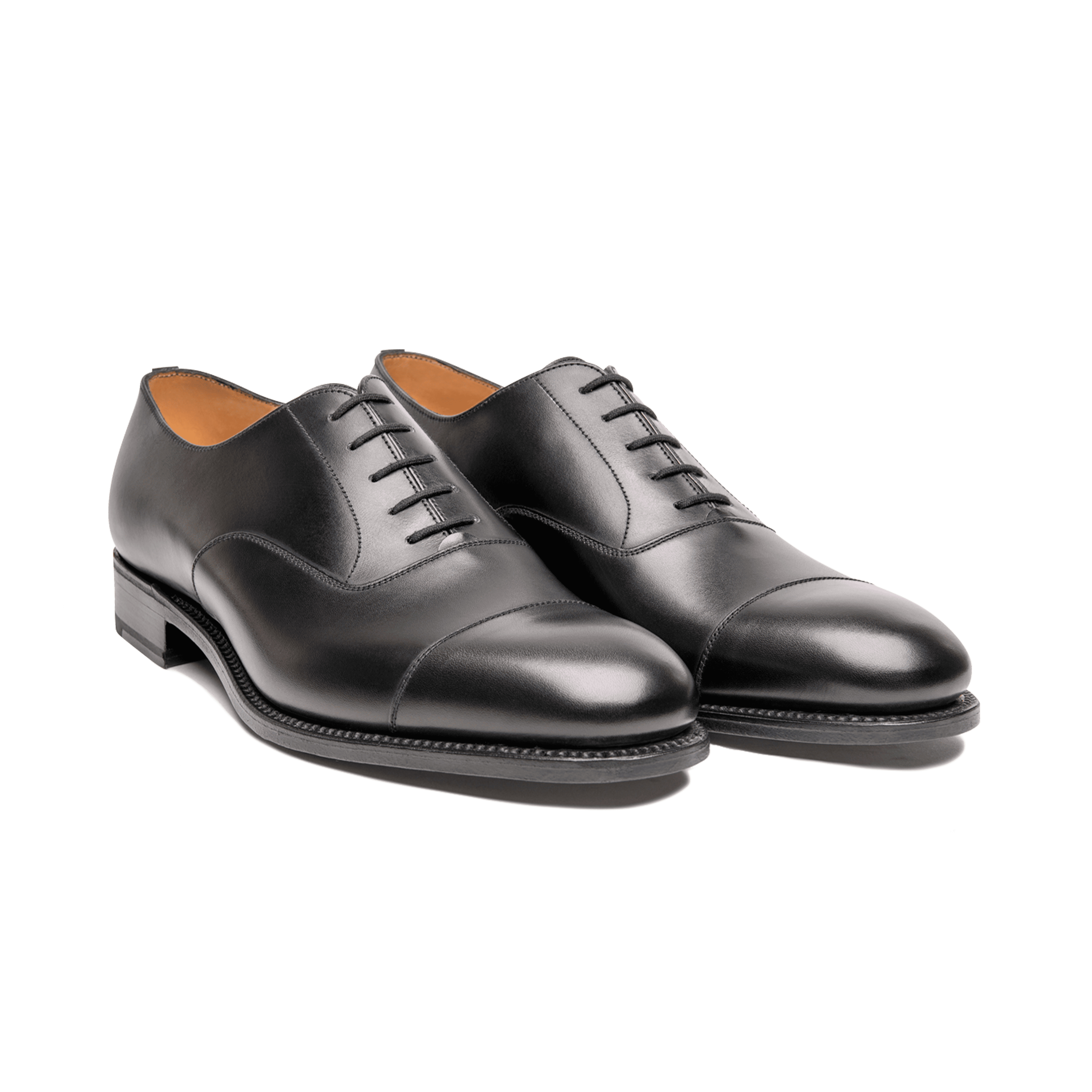 Men's Cap Toe Oxford ShoeBlack Leather – J.M. Weston