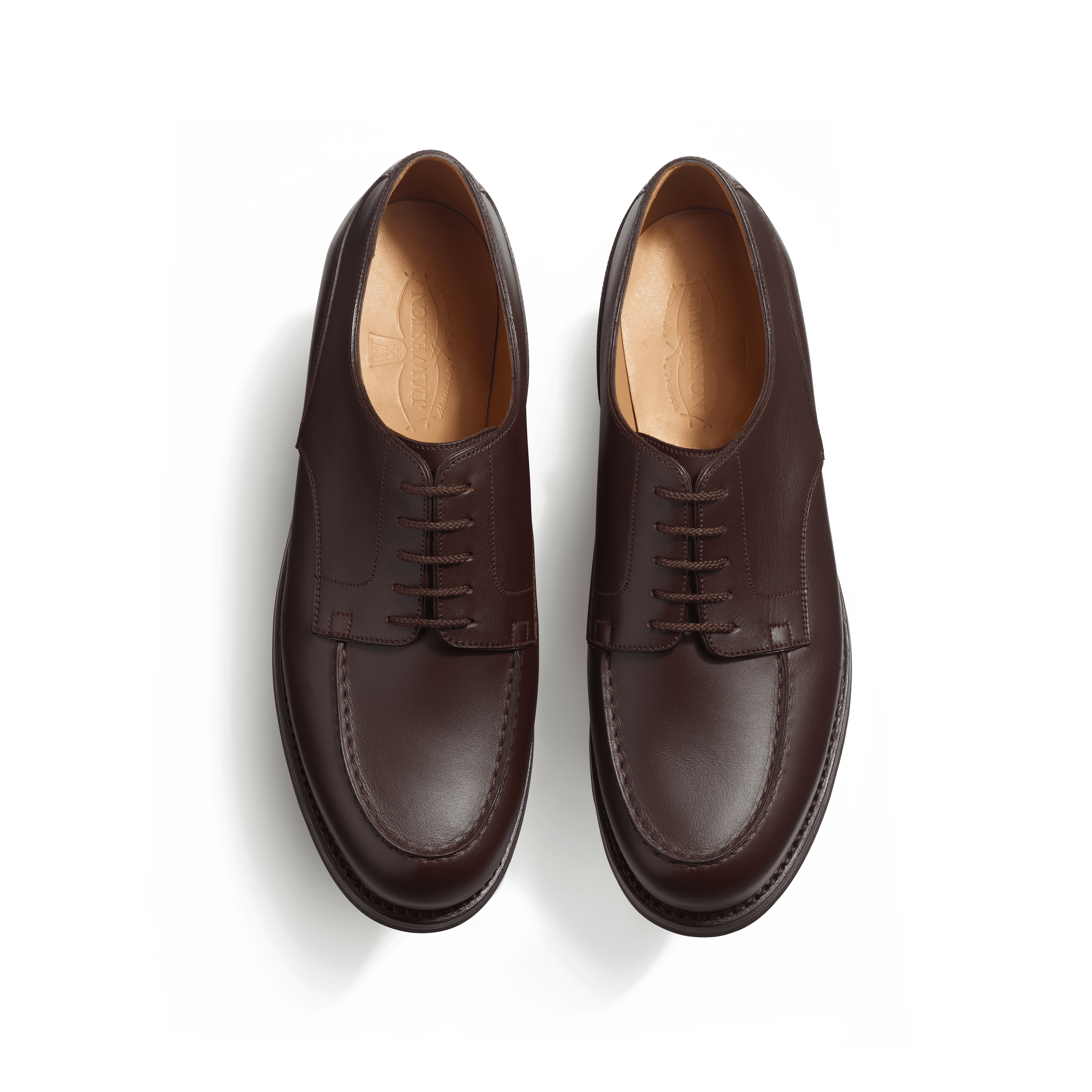 Men's Dark Brown Leather Golf Derby – J.M. Weston