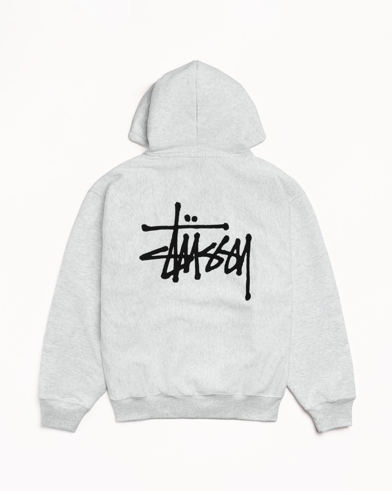 Basic Stüssy Zip Hoodie – Ash Heather | Sweats | Stüssy Europe
