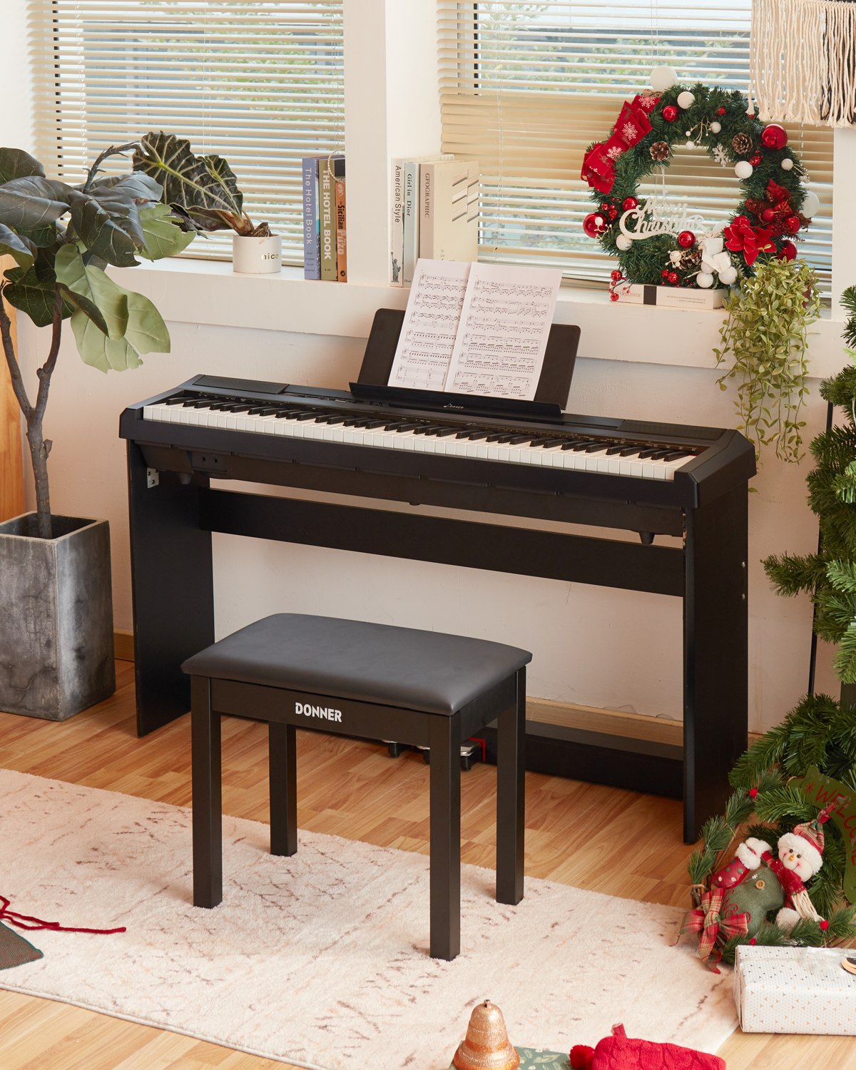 Donner DEP-10 Digital Piano 88 Key Semi-Weighted, Full-Size
