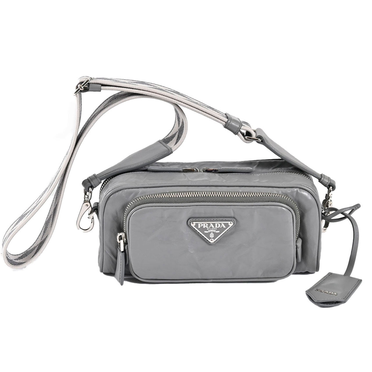 プラダ PRADA ショルダーバッグ 1BH198 UVL V 400 ARDESIA グレー