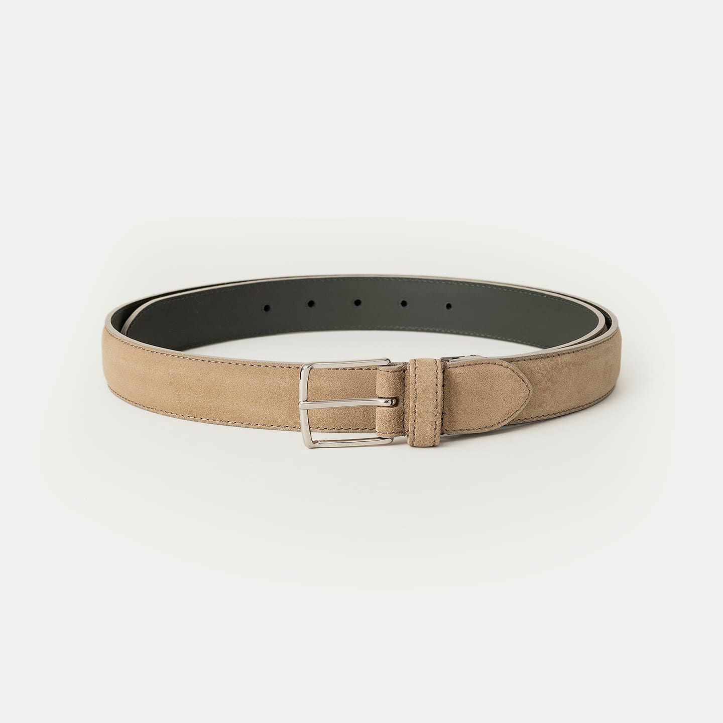 スエード ベルト - Silver / Beige - | ETiAM