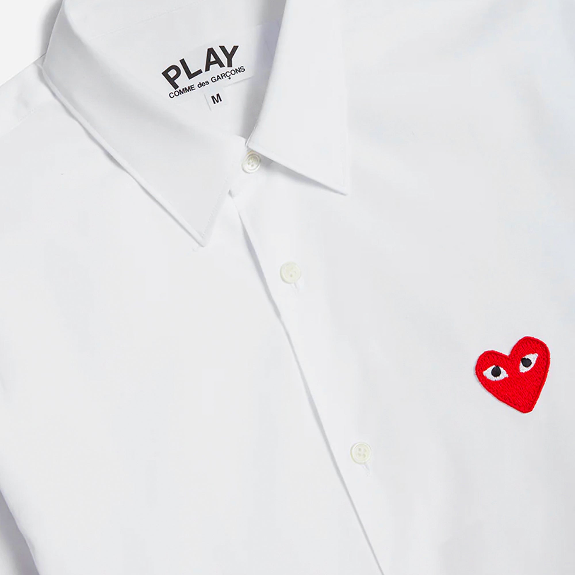 Comme des Garcon PLAY Mens Woven White Shirt – Extra Butter