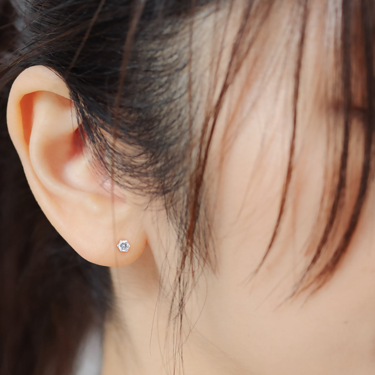 ダイヤモンドピアス WD 計0.2ct PT900 プラチナ 6本爪 スタッド