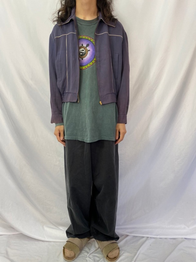 50年代 50s ナス紺 ネイビー ギャバジャン レーヨンギャバジン