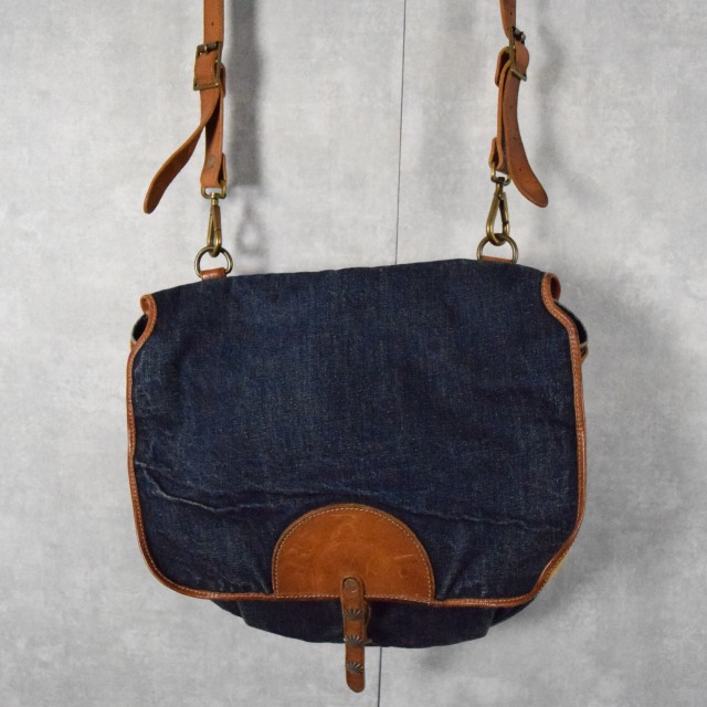 ポロラルフローレン ダブルアールエル インディゴ ショルダーバッグ