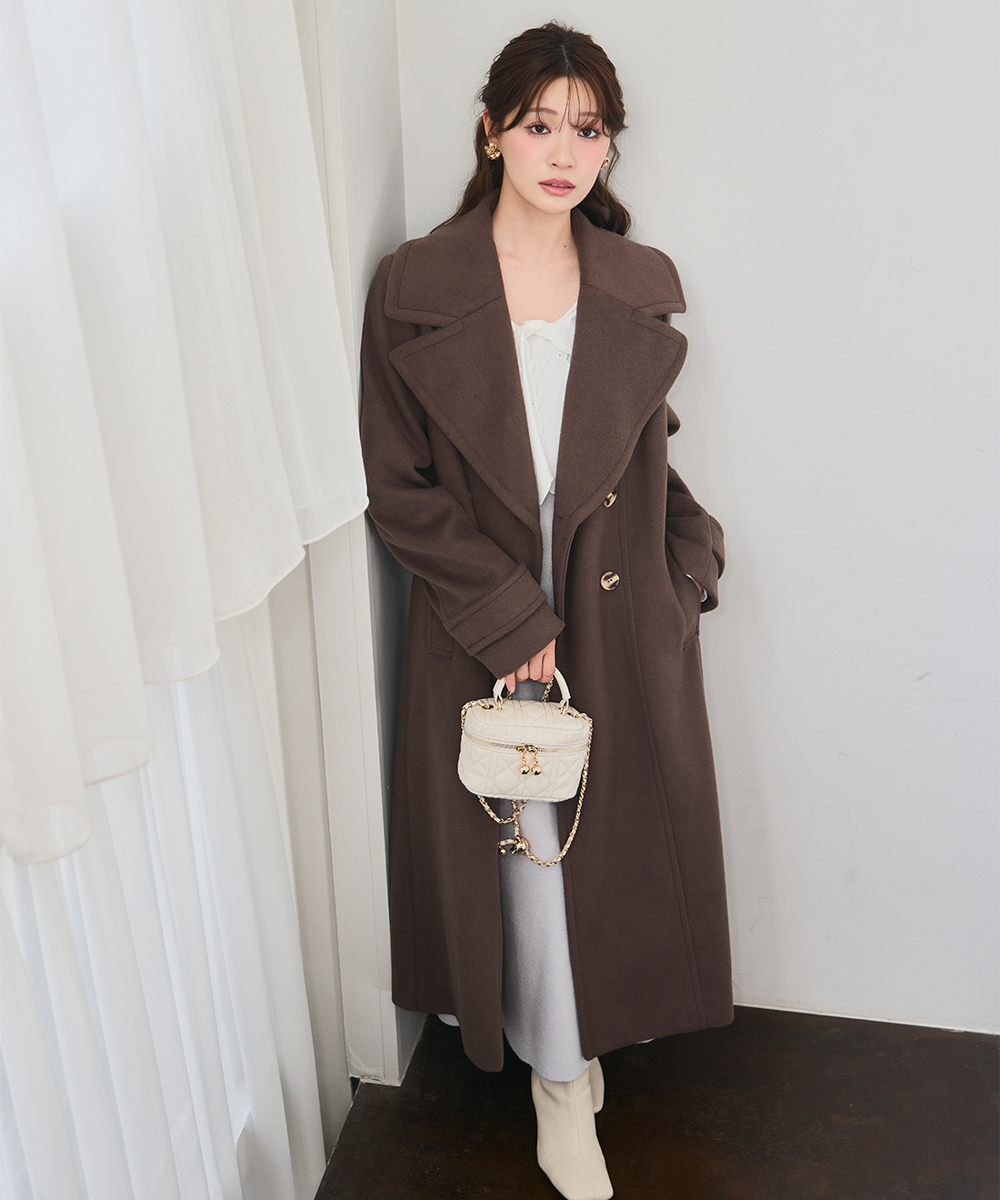 ビッグカラーロングコート｜PETAL ONLINE（ペタルオンライン）