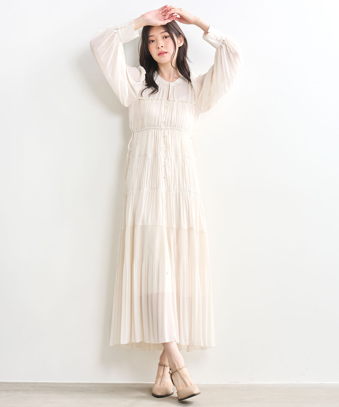 ギャザードロストティアードワンピース｜PETAL ONLINE（ペタルオンライン）