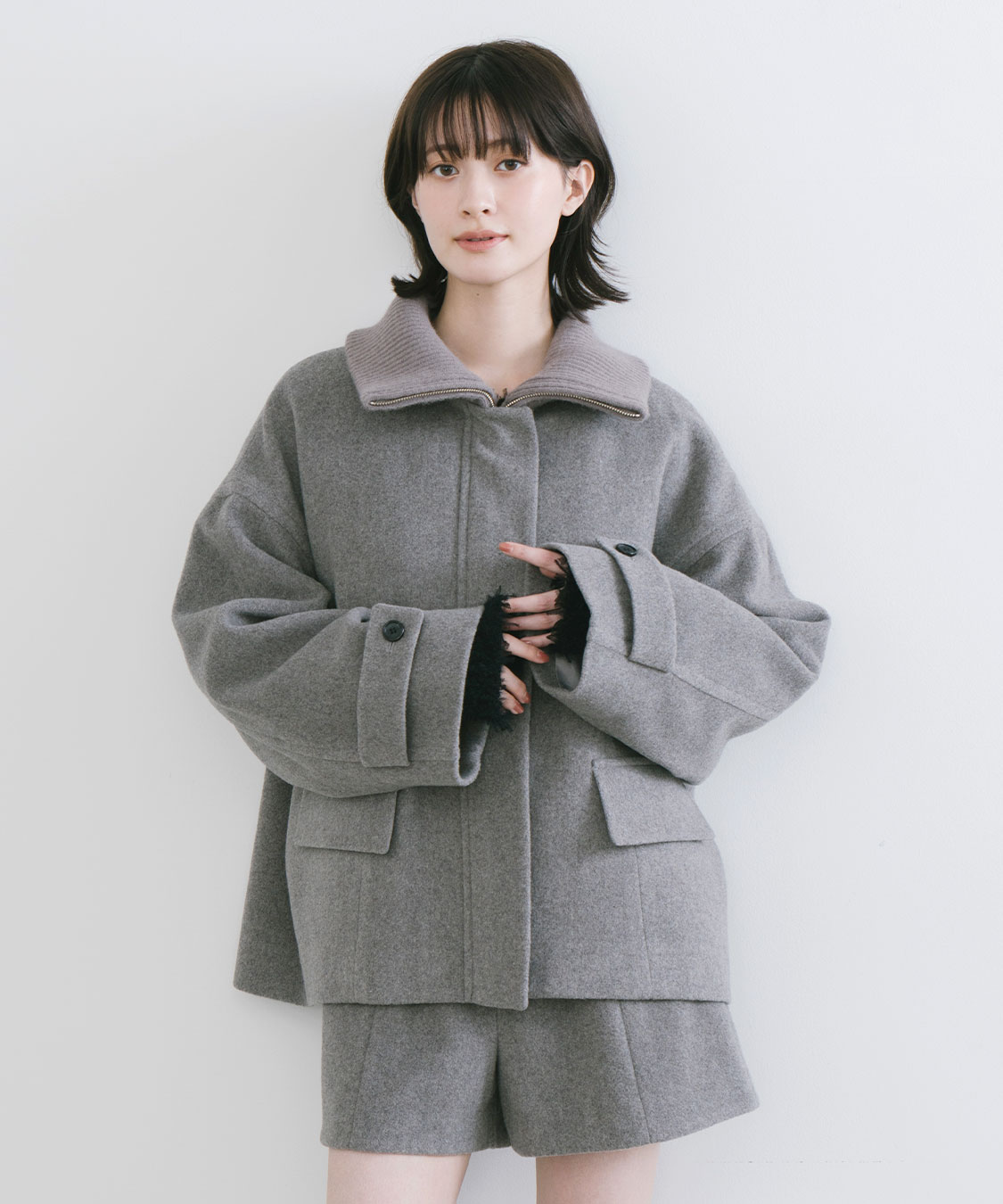 リブカラーウール混コート｜PETAL ONLINE（ペタルオンライン）