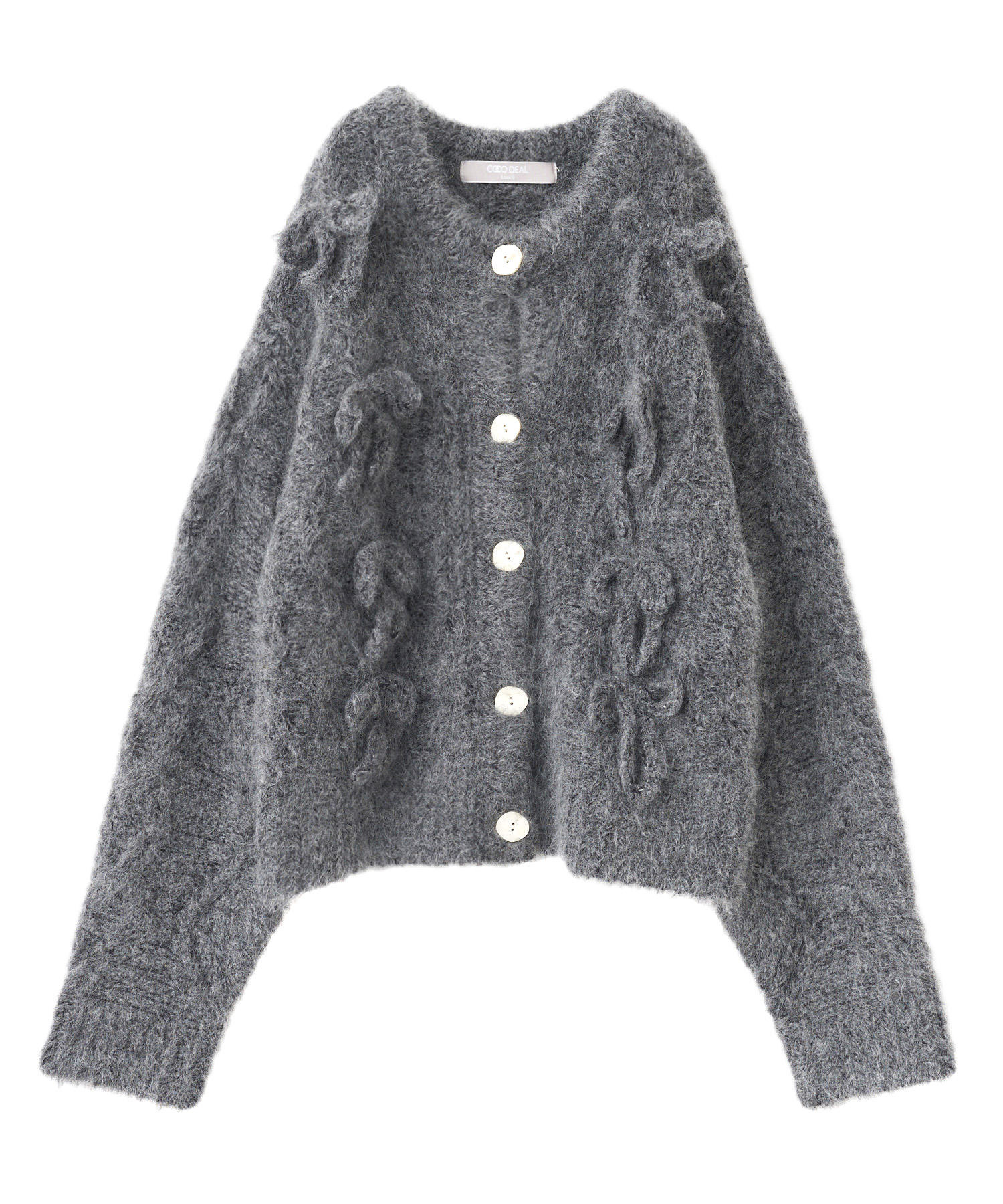 リボンケーブルニットカーディガン｜PETAL ONLINE（ペタルオンライン）