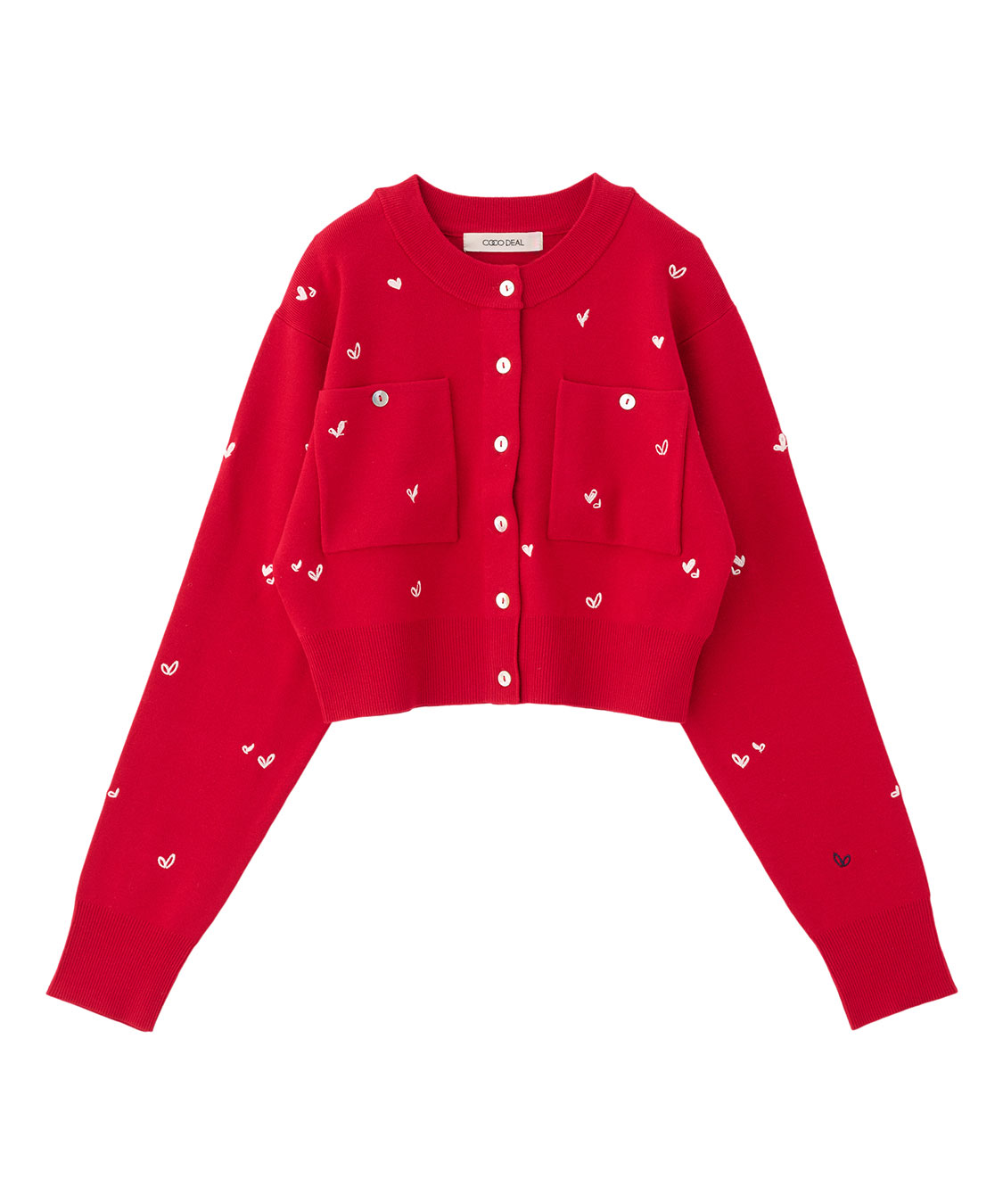 小花/ハート刺繍ニットカーディガン｜PETAL ONLINE（ペタルオンライン）