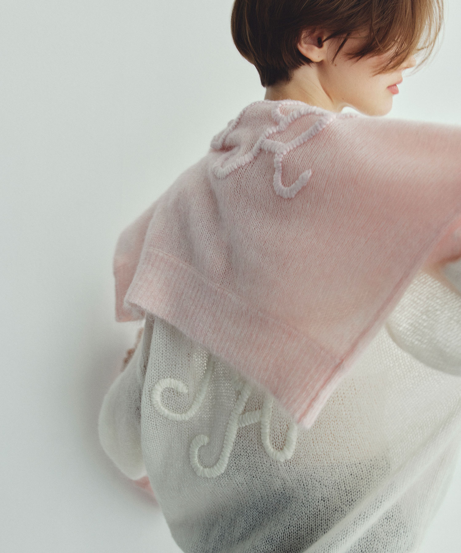 シアーモヘヤロゴ刺繍カーディガン｜PETAL ONLINE（ペタルオンライン）