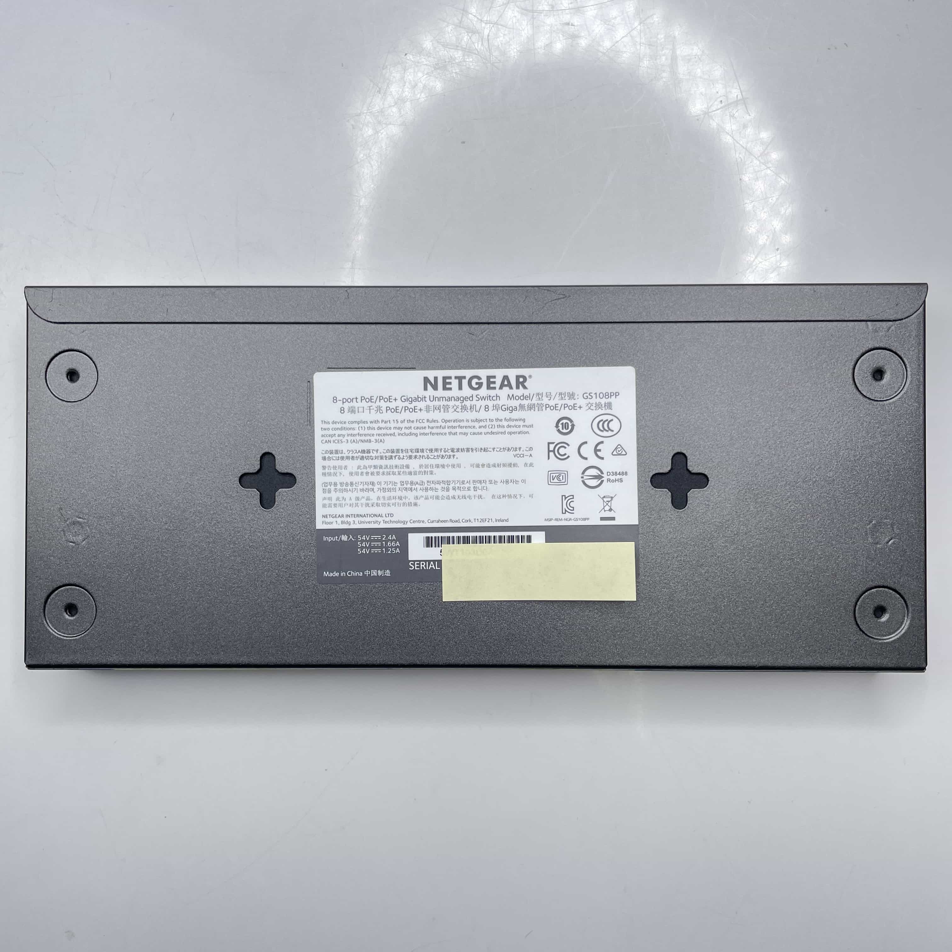 GS108PP ACアダプター付き PoE+対応 (123W) ギガビット8ポート