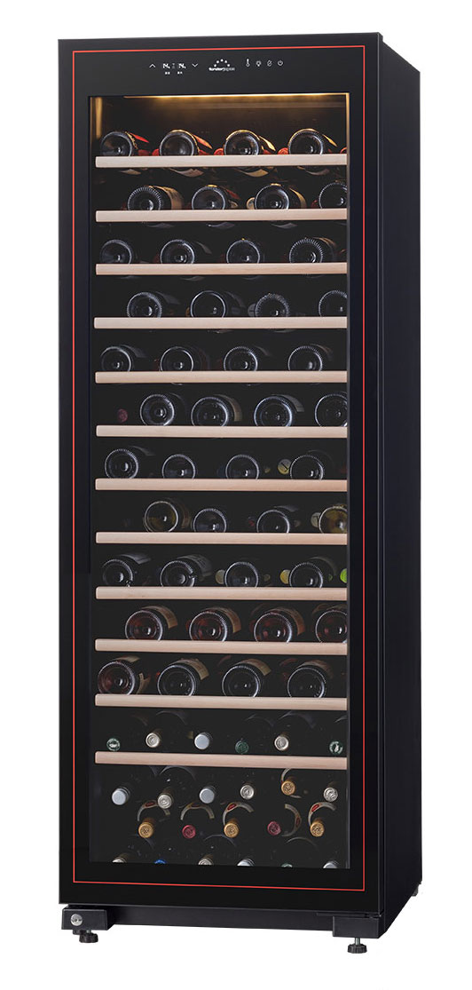 FJC-310GS(BK) カジュアルプラス セラー [ガラス扉/右開き/154本収納