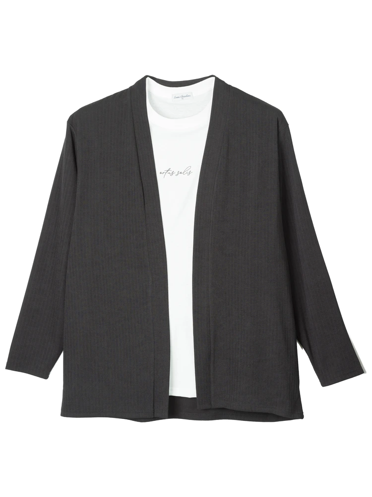 M．グレー 【ルイシャブロン】トッパーカーディガンアンサンブル