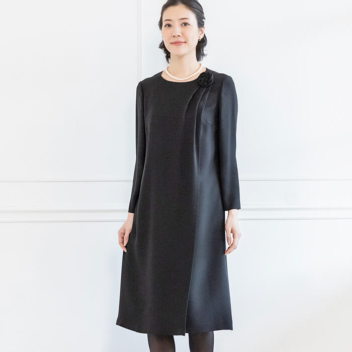 ロングジャケットのアンサンブル 9号・ブラック｜東京ソワール