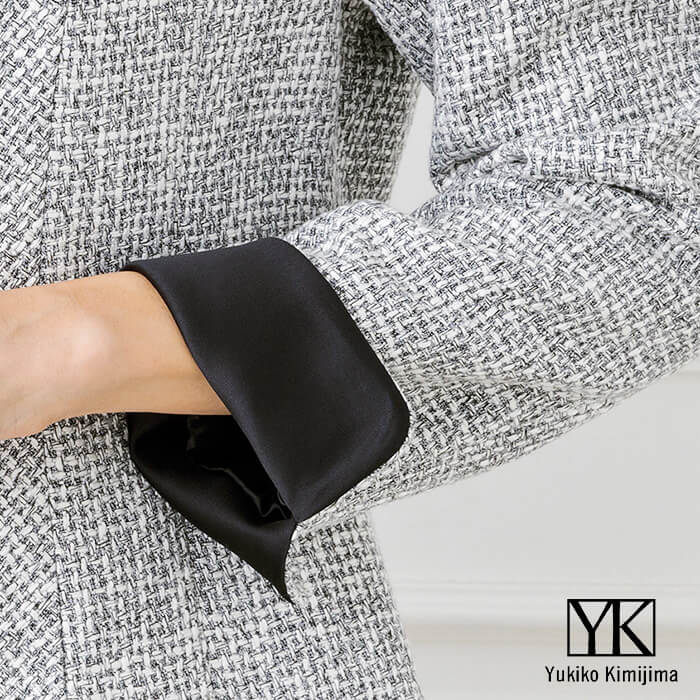 洗練された印象のラメツイードジャケット 11号・チドリ｜東京