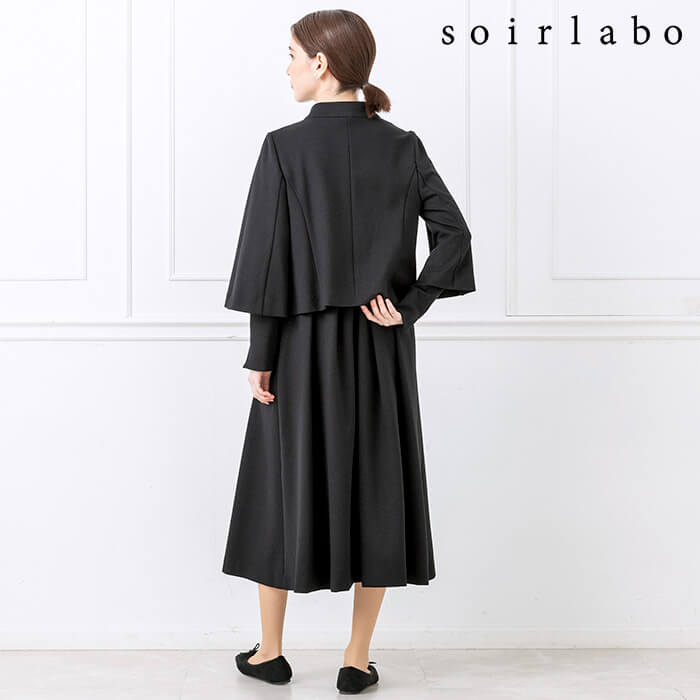 ポンチョ風ジャケット 9号・ブラック｜東京ソワールオンラインストア