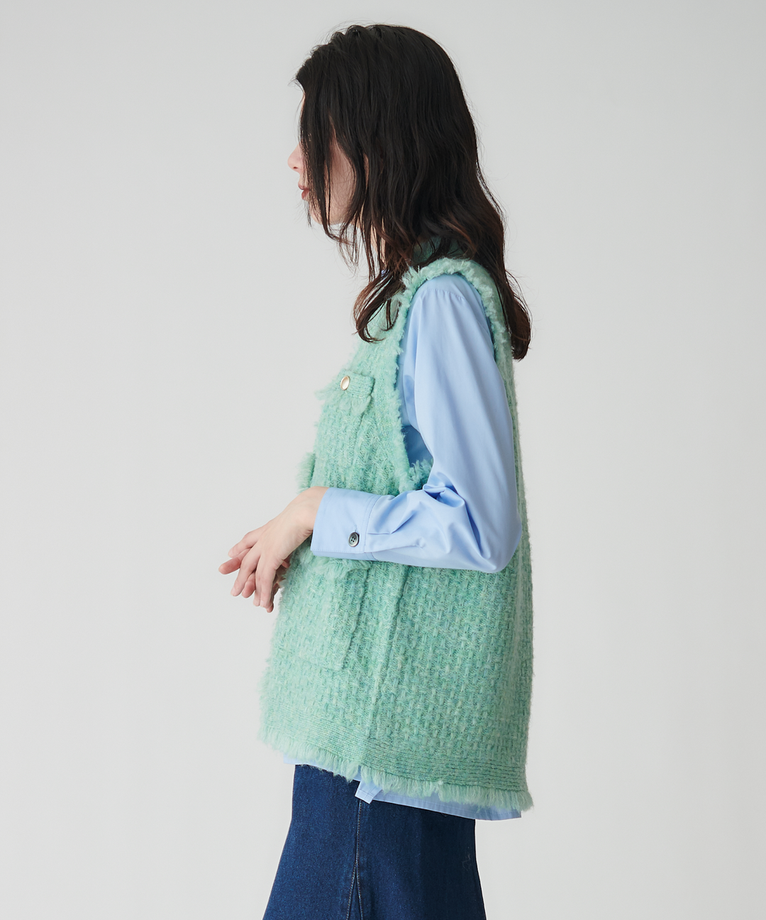 MIXカラーニットジレ – FACE SANS FARD