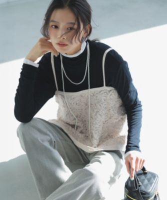 23区 S(ニジュウサンク エス)のリボンエンブロイダリー キャミソール