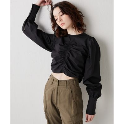 Whim Gazette(ウィム ガゼット)のギャザーコンパクトブラウス通販