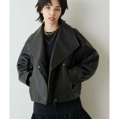 Whim Gazette(ウィム ガゼット)のレザーライダースブルゾン通販