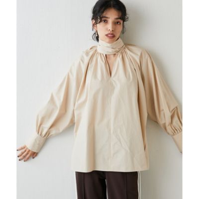 Whim Gazette(ウィム ガゼット)のドルマンボウタイブラウス通販
