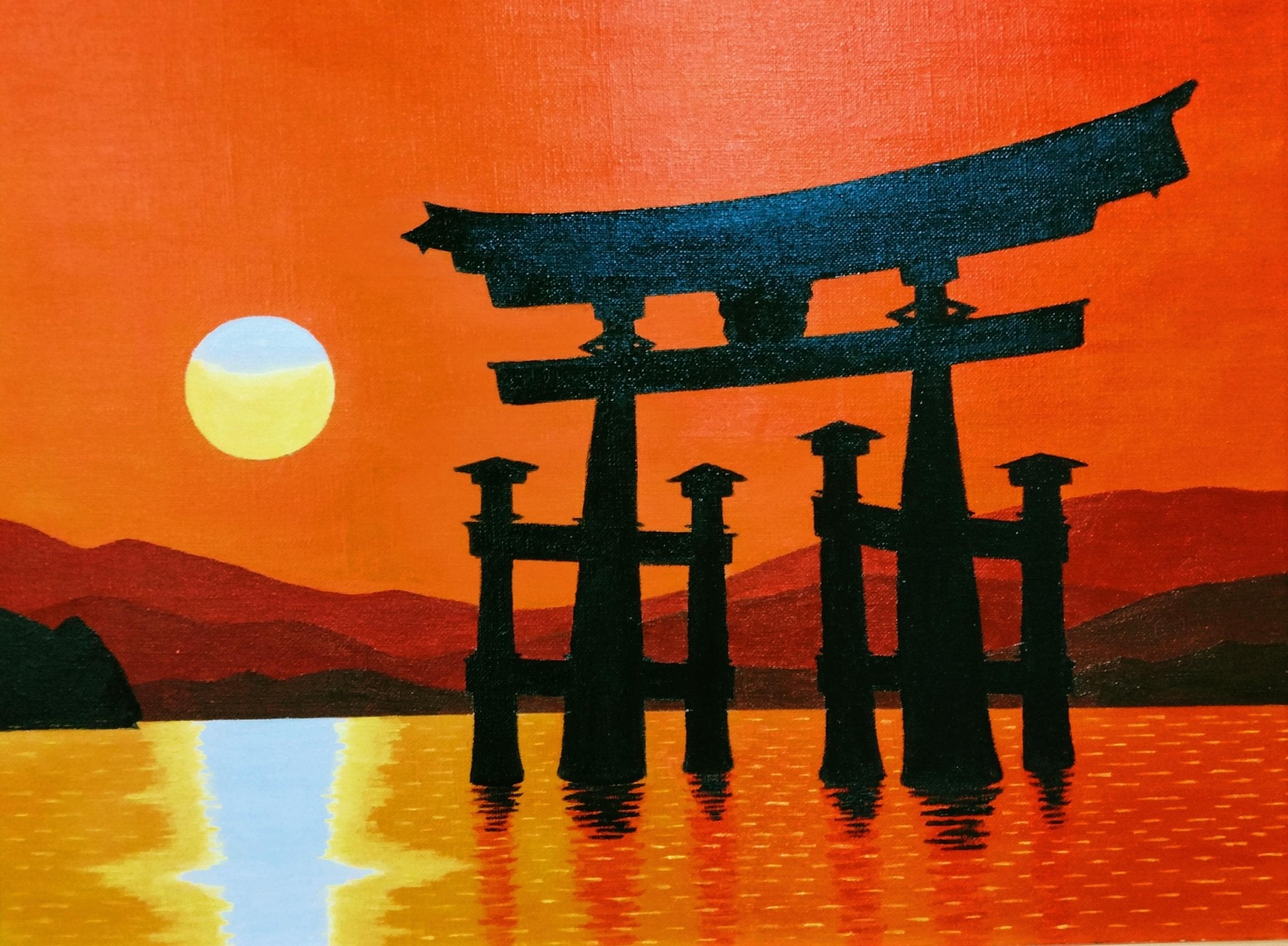 絵画の通販、購入ならFROM ARTIST/作品名：厳島神社 鳥居/作家名：谷村一男