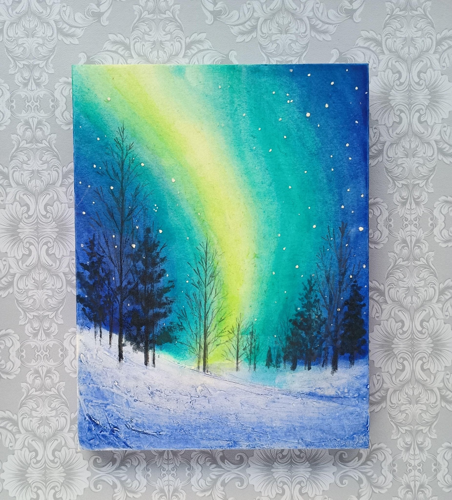 絵画の通販、購入ならFROM ARTIST/作品名：オーロラと星が降る夜/作家