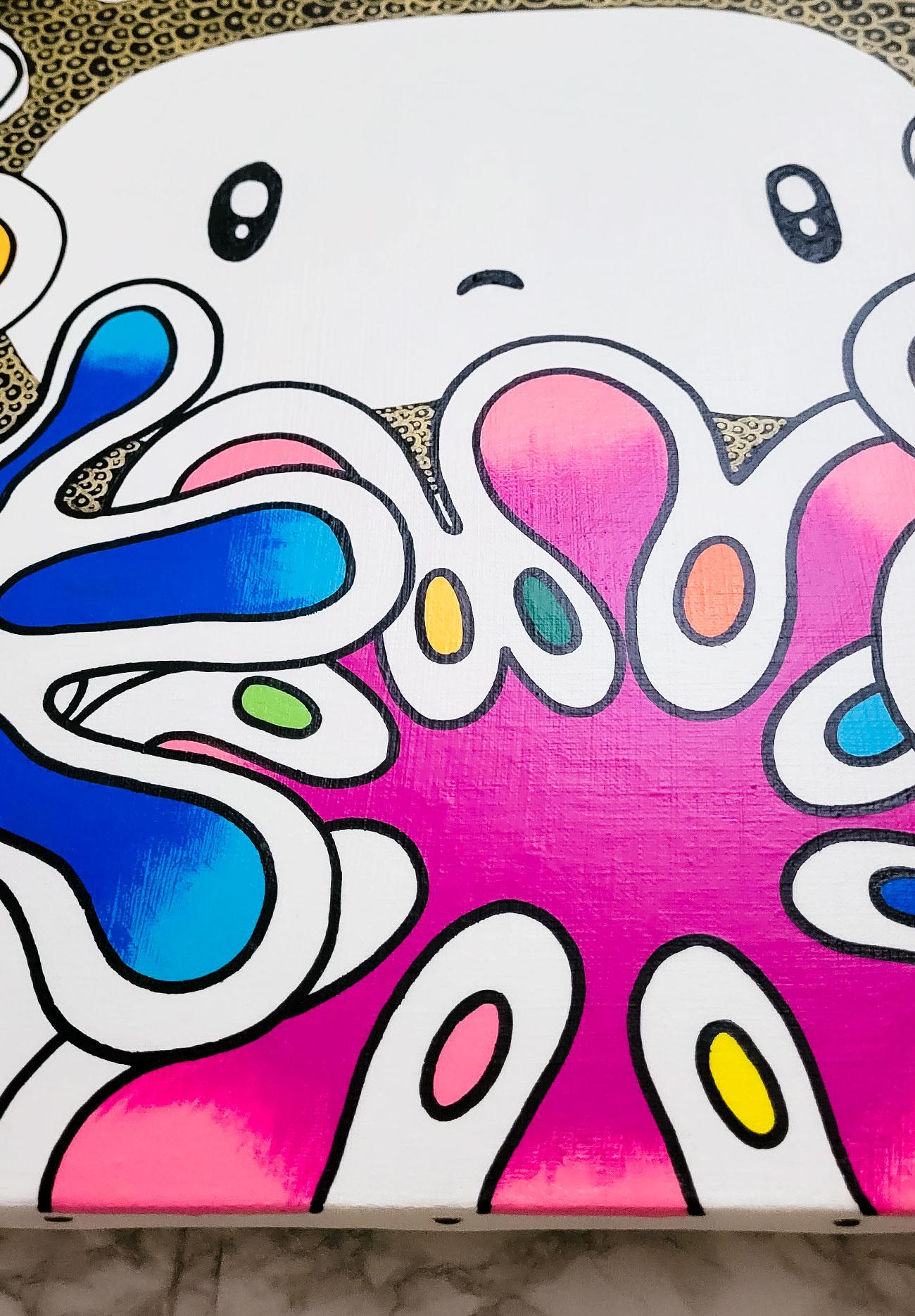 ☆鈴木哲也☆丸型(500×500mm)アクリル原画1点物☆#0035