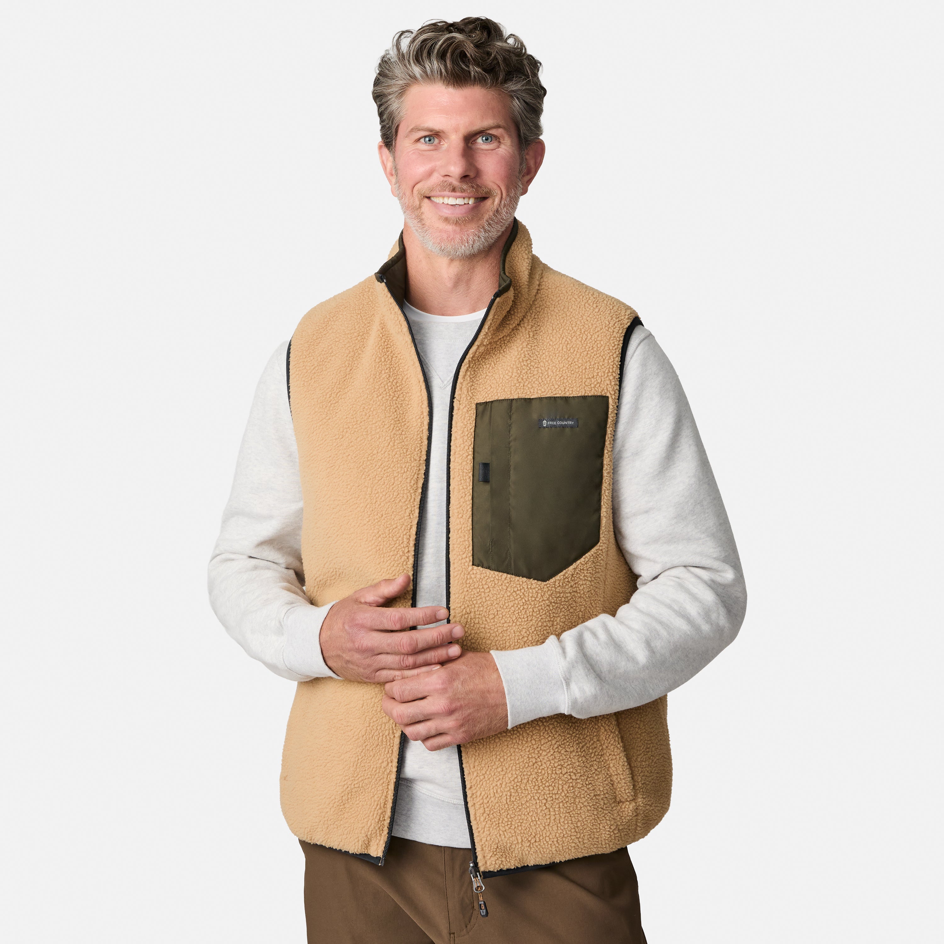 Men's Atlas II Quilted Reversible Sherpa Vest – Free Country
