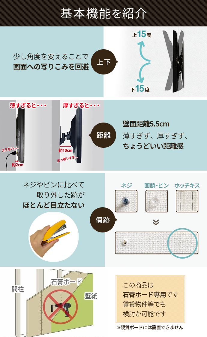 TVセッター壁美人TI200 Mサイズ / テレビ壁掛けの情報満載!! - 安心の