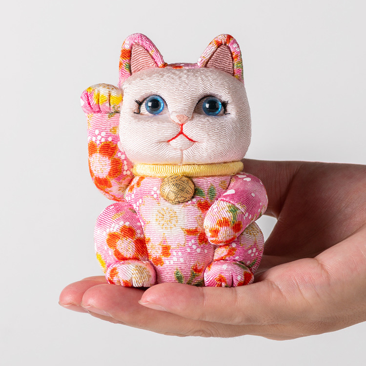 柿沼人形】江戸木目込み 招き猫 友禅 小 | 藤巻百貨店
